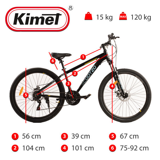 Rower MTB 27,5" Scootzo rama 15" Shimano