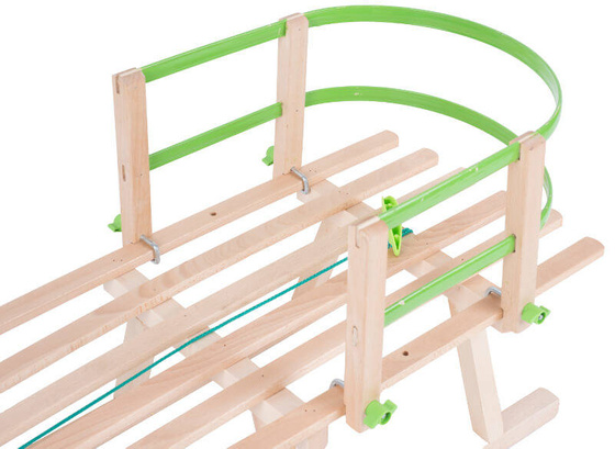 Sanki drewniane PLUS - składane oparcie