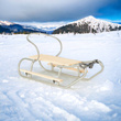 Sanki z podnóżkami i oparciem