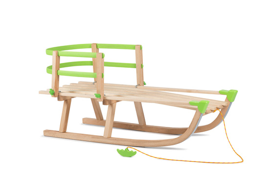 Sanki drewniane PLUS - składane oparcie