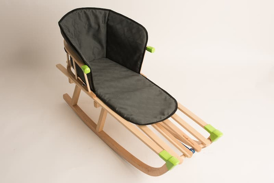 Sanki drewniane z oparciem i materacykiem - idealny komplet !