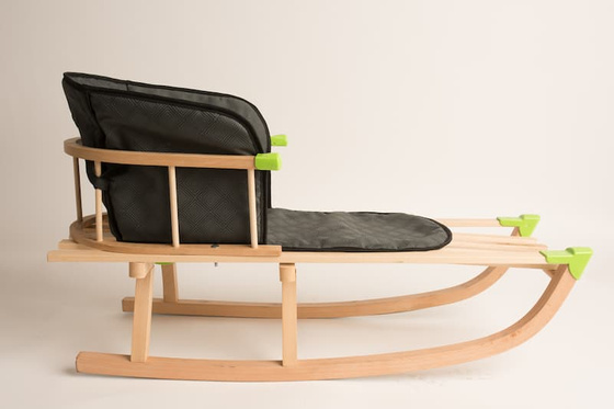 Sanki drewniane z oparciem i materacykiem - idealny komplet !