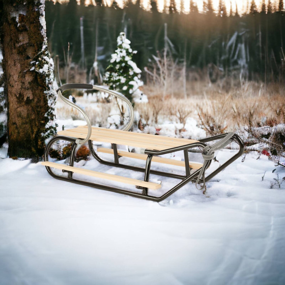 Sanki DUO-MAX duże sanki z podnóżkami