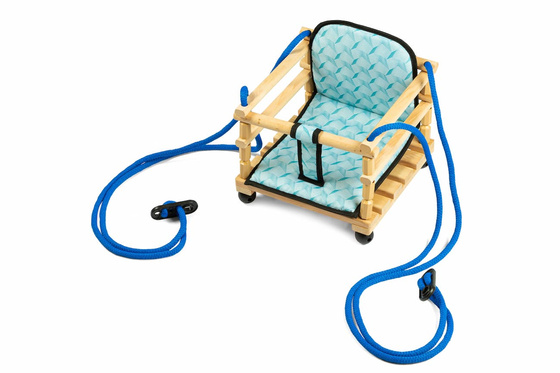 Huśtawka drewniana z materacykiem