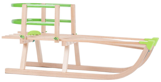 Sanki drewniane PLUS - składane oparcie